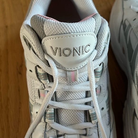 VIONIC 23Walk White/Pink Orthotic Sneaker, Size 11 - Picture 5 of 8
